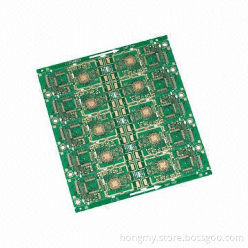 4-layered Rigid PCB with Green Solder Mask/White Silkscreen/FR4/T1.6mm/0.1mm Line Width